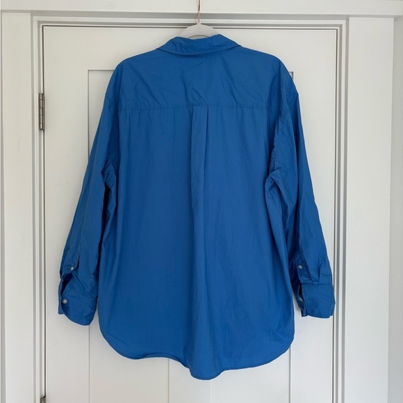 H&M Women's Oversized Button Down Shirt Sz L - Picture 3 of 7